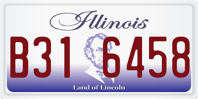 IL license plate B316458