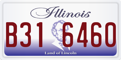 IL license plate B316460
