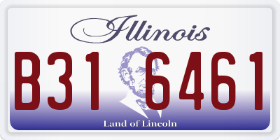 IL license plate B316461