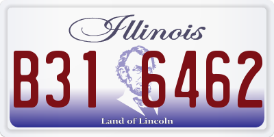 IL license plate B316462