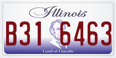 IL license plate B316463