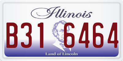 IL license plate B316464
