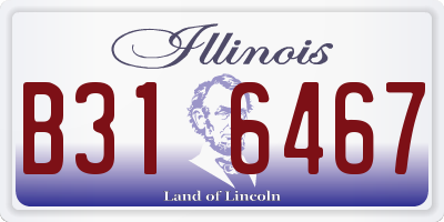 IL license plate B316467