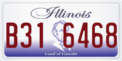 IL license plate B316468