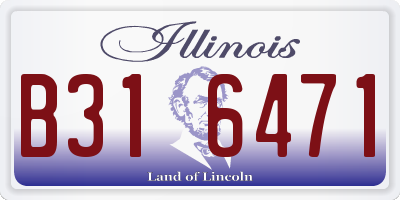IL license plate B316471