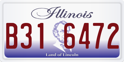 IL license plate B316472