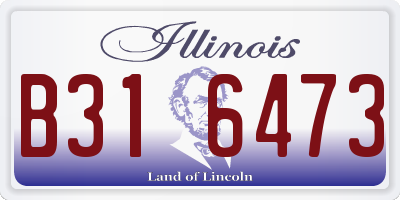 IL license plate B316473