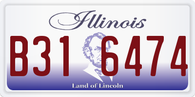IL license plate B316474