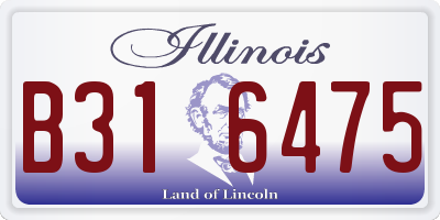 IL license plate B316475