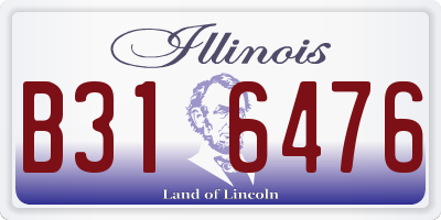 IL license plate B316476