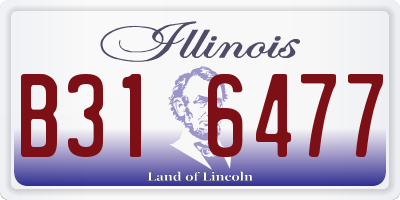 IL license plate B316477
