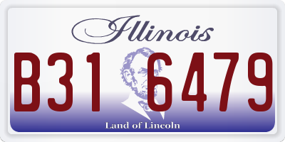 IL license plate B316479