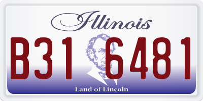 IL license plate B316481
