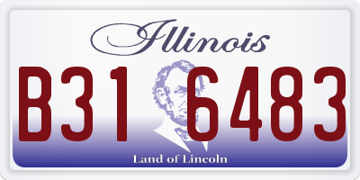 IL license plate B316483