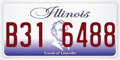 IL license plate B316488
