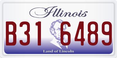 IL license plate B316489