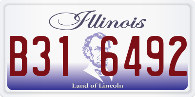 IL license plate B316492