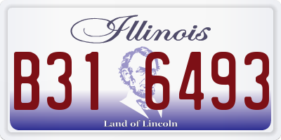 IL license plate B316493