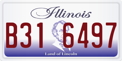 IL license plate B316497
