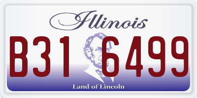 IL license plate B316499