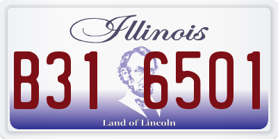 IL license plate B316501