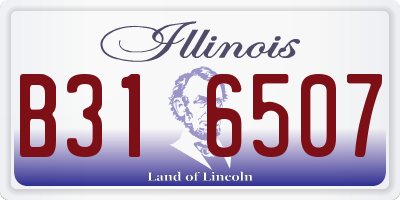IL license plate B316507