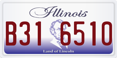 IL license plate B316510