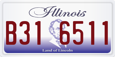 IL license plate B316511