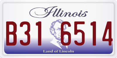 IL license plate B316514