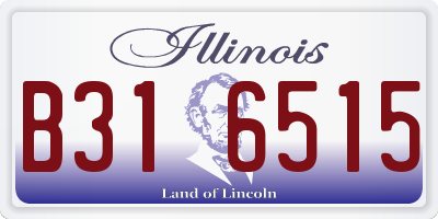IL license plate B316515