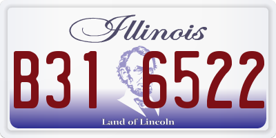IL license plate B316522