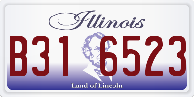 IL license plate B316523