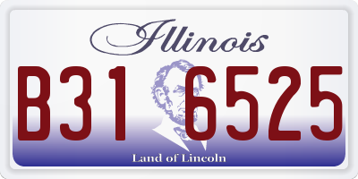 IL license plate B316525
