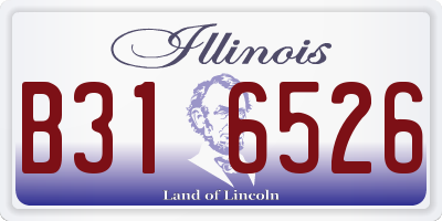 IL license plate B316526