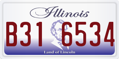 IL license plate B316534