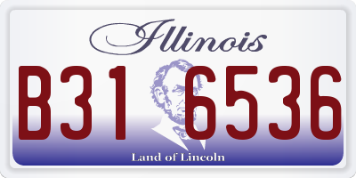 IL license plate B316536