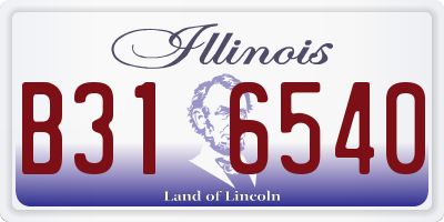 IL license plate B316540