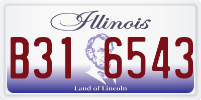 IL license plate B316543