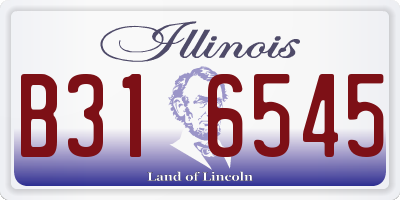 IL license plate B316545