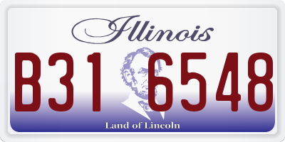IL license plate B316548