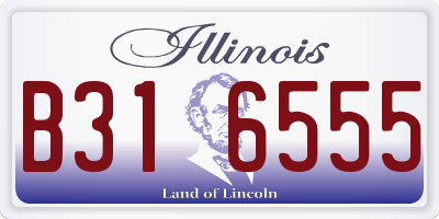 IL license plate B316555