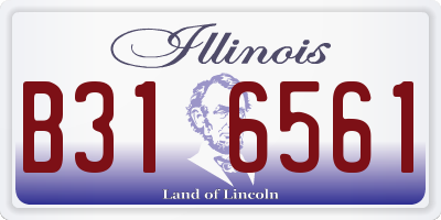 IL license plate B316561