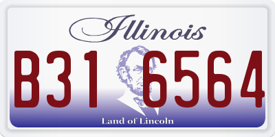 IL license plate B316564
