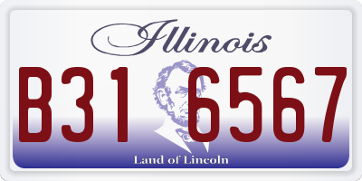IL license plate B316567