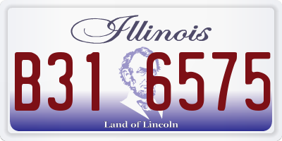 IL license plate B316575