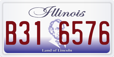IL license plate B316576