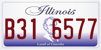 IL license plate B316577