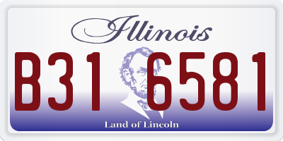 IL license plate B316581