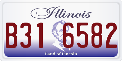 IL license plate B316582