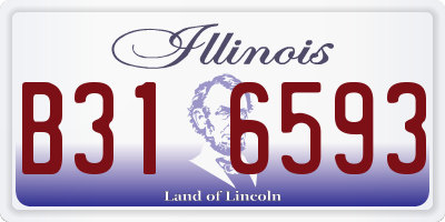 IL license plate B316593